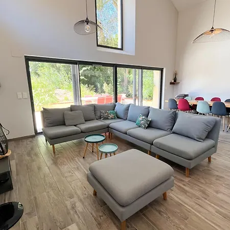 Tatil Evi Campagne Famille 15 Pers Piscine Chauffee Jeux Enfants Petanque